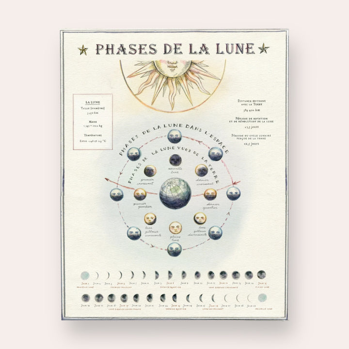 Affiche - Phases de la lune