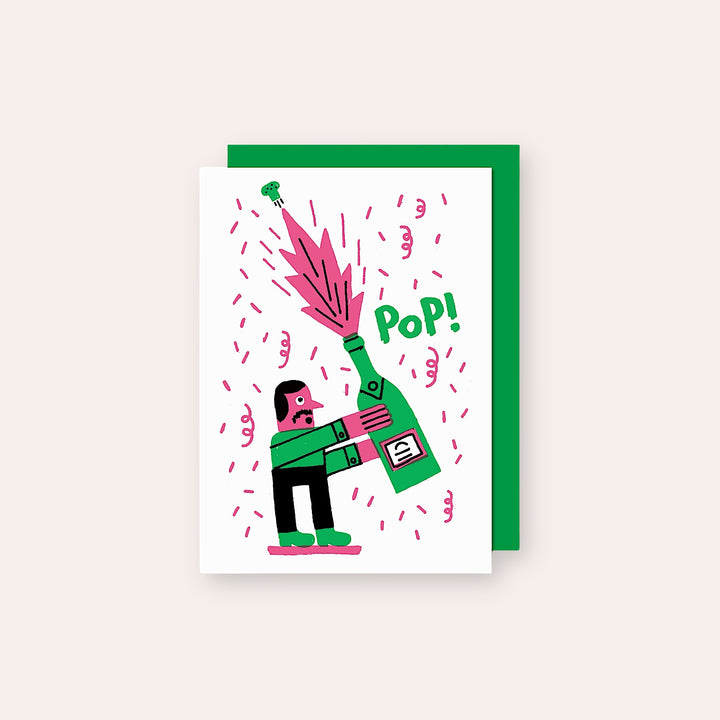 Greeting card - Pop the champagne