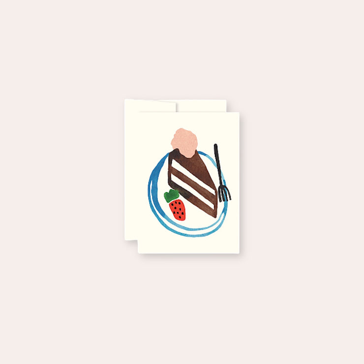 Miniature greeting card - Choco Cake