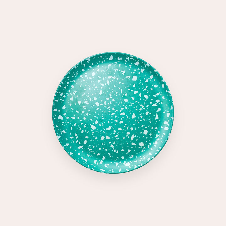 Bamboo Plate - Small - Emerald Terrazzo