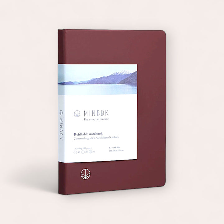 Refillable notebook - Burgundy