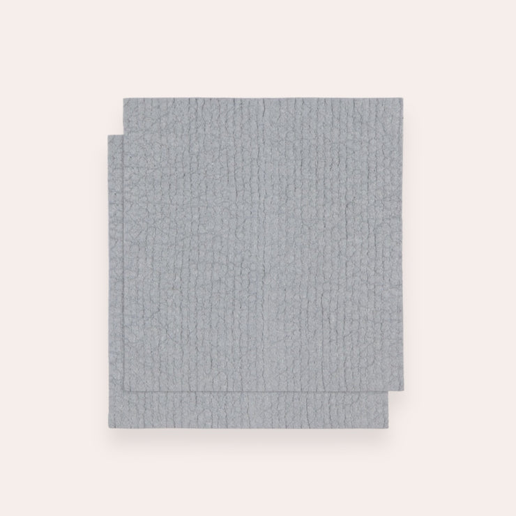 Swedish sponge squares (set of 2) - gray