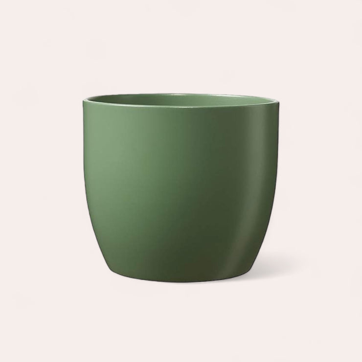 Cache-pot - Basel - Vert mousse - 16 cm