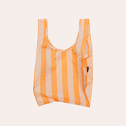 Sac réutilisable avec pochette de transport - Tangerine Wide Stripe