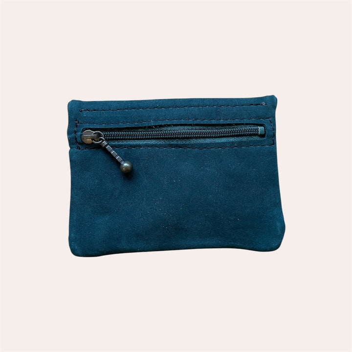 Porte-monnaie snap en cuir recyclé - Vert foncé