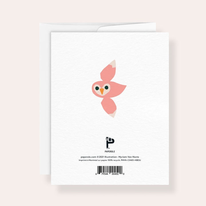 Carte de souhaits - Hibou