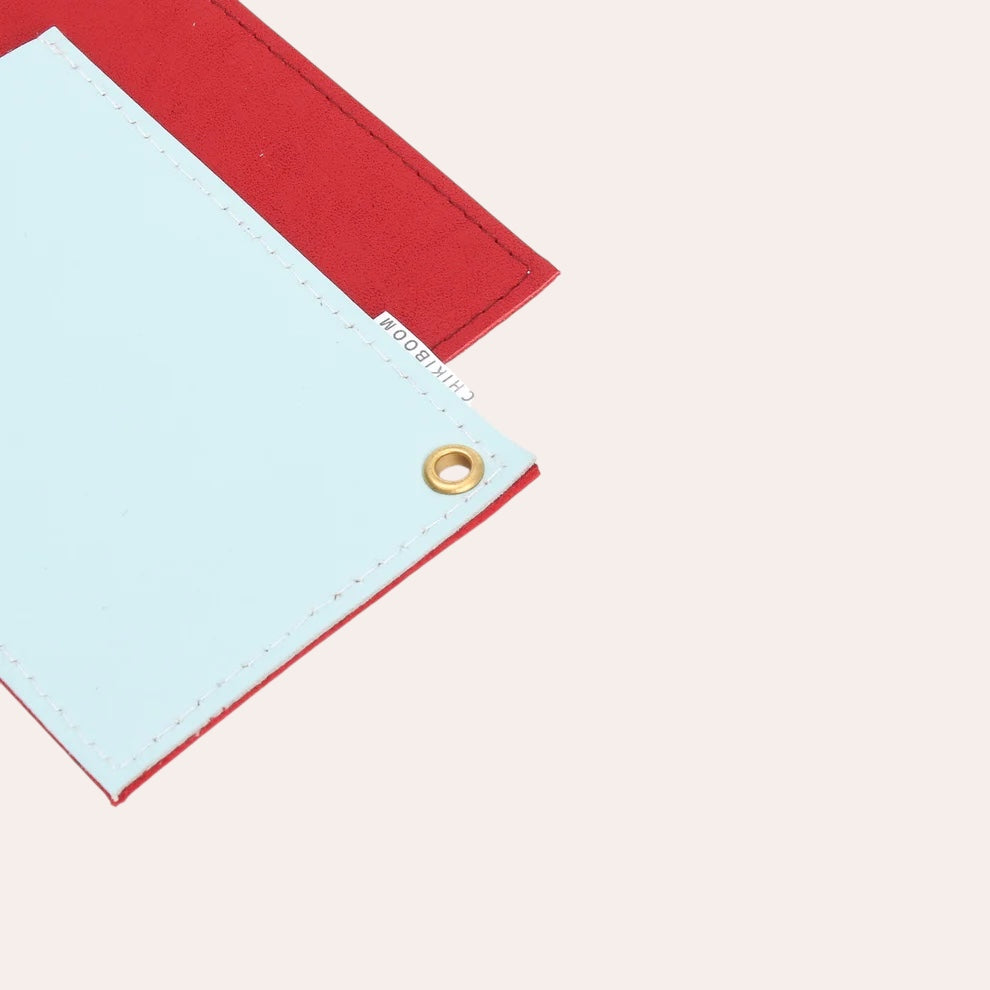 Porte-cartes - Bleu et rouge