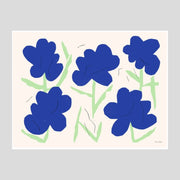 Affiche - Fleurs bleues