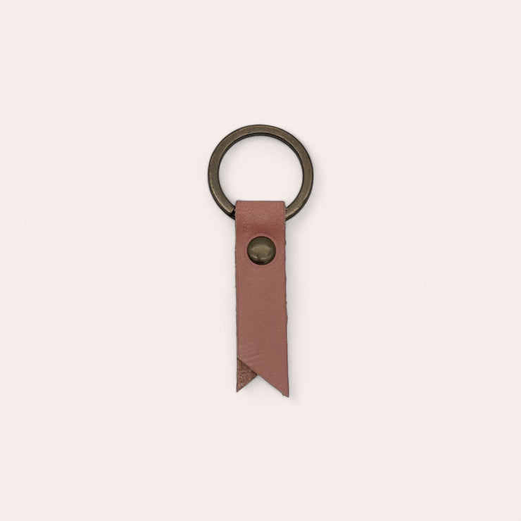 Recycled leather key ring - L'Uno - Gray