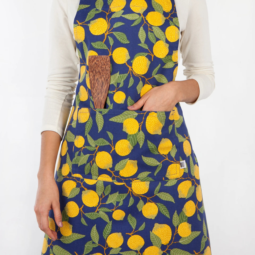 Tablier en coton doux - Citrons