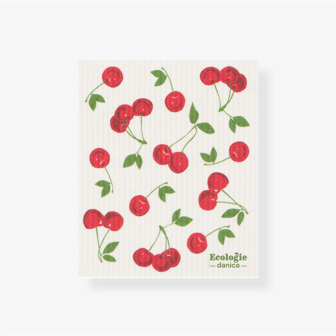 Swedish dishcloth - Cherries