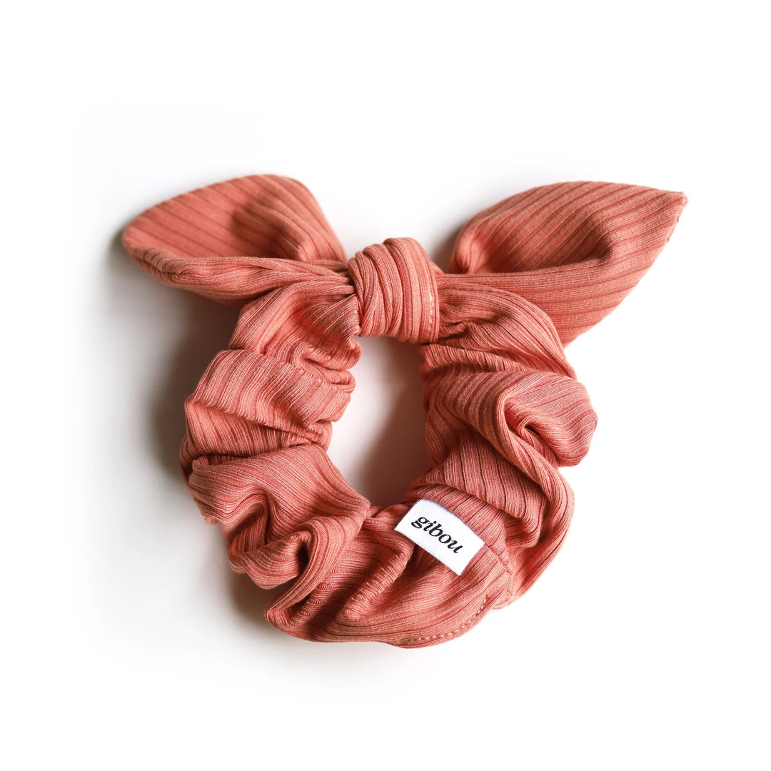 Chouchou bouclé - Rose melon