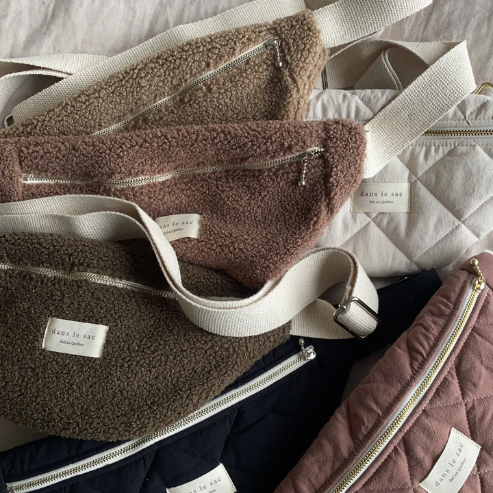 Sac banane en sherpa - Olive