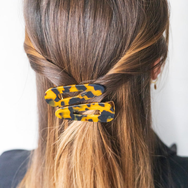 Barrette pointée (ensemble de 2) - Tortoise