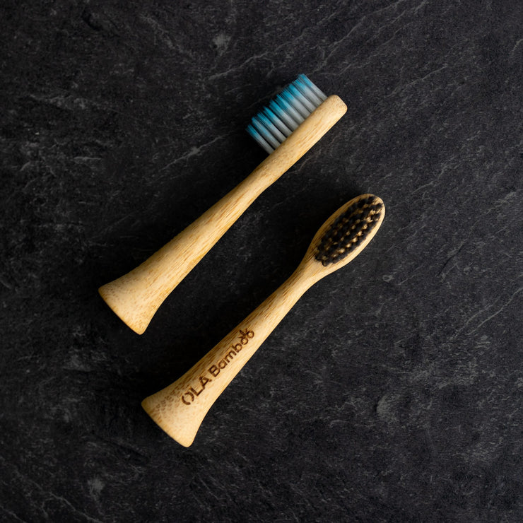 Bamboo toothbrush - Medium bristles - Forest green