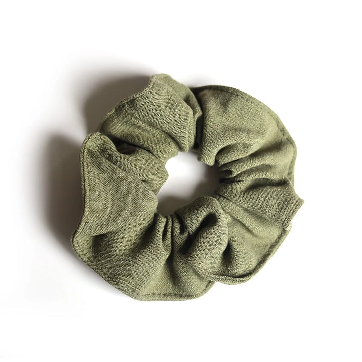 Chouchou surpiqué printemps - Vert olive