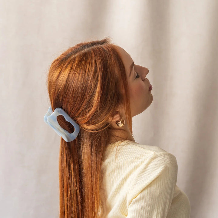 Pince à cheveux en acétate Ludi - Bleu ciel