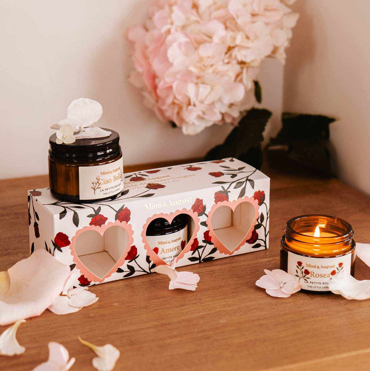 Scented candle gift set - Romance (set of 3 - 2oz)