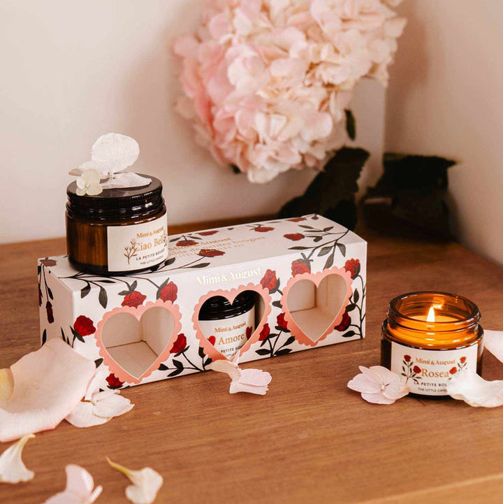Scented candle gift set - Romance (set of 3 - 2oz)