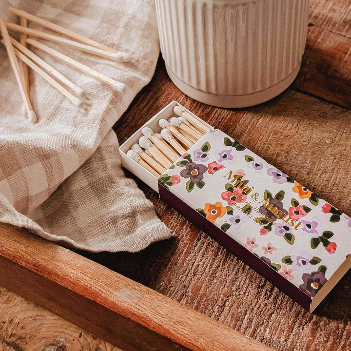 Boîte d'allumettes - Floral - 30 bâtonnets