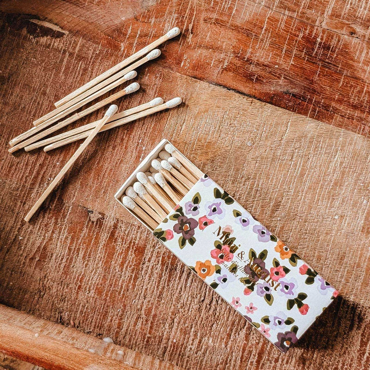 Boîte d'allumettes - Floral - 30 bâtonnets