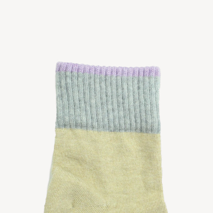 Chaussettes Pima - taille cheville - beige, gris et lilas