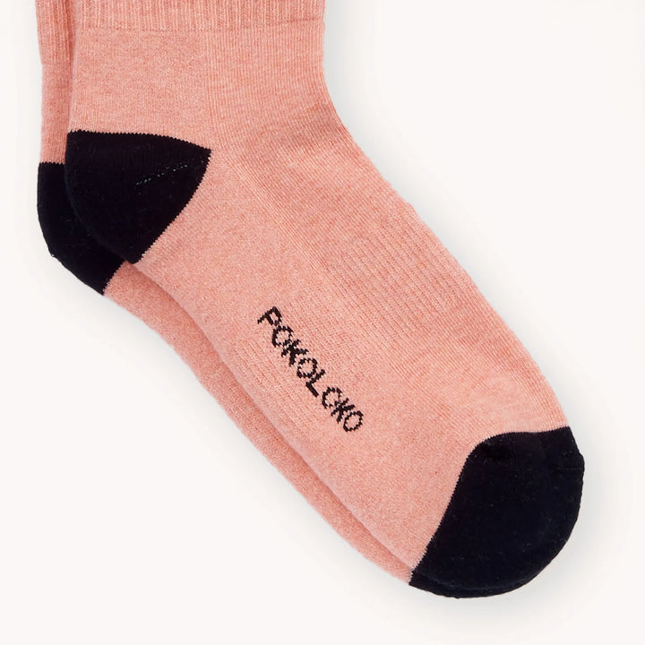 Chaussettes Pima - taille haute - Vert et Rose (2 paires)