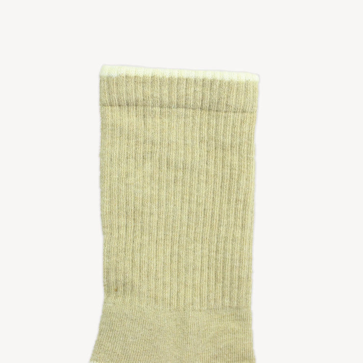 Chaussettes Pima - taille haute - Beige et blanc (2 paires)