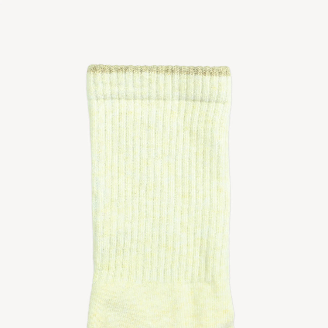 Chaussettes Pima - taille haute - Beige et blanc (2 paires)