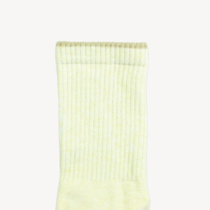 Chaussettes Pima - taille haute - Beige et blanc (2 paires)