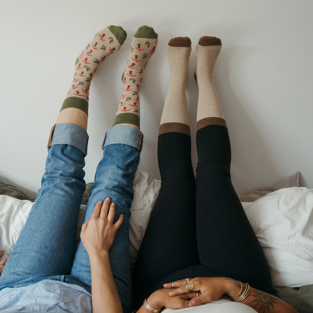 Chaussettes Pima - Mushroom meadow (ensemble de 2)