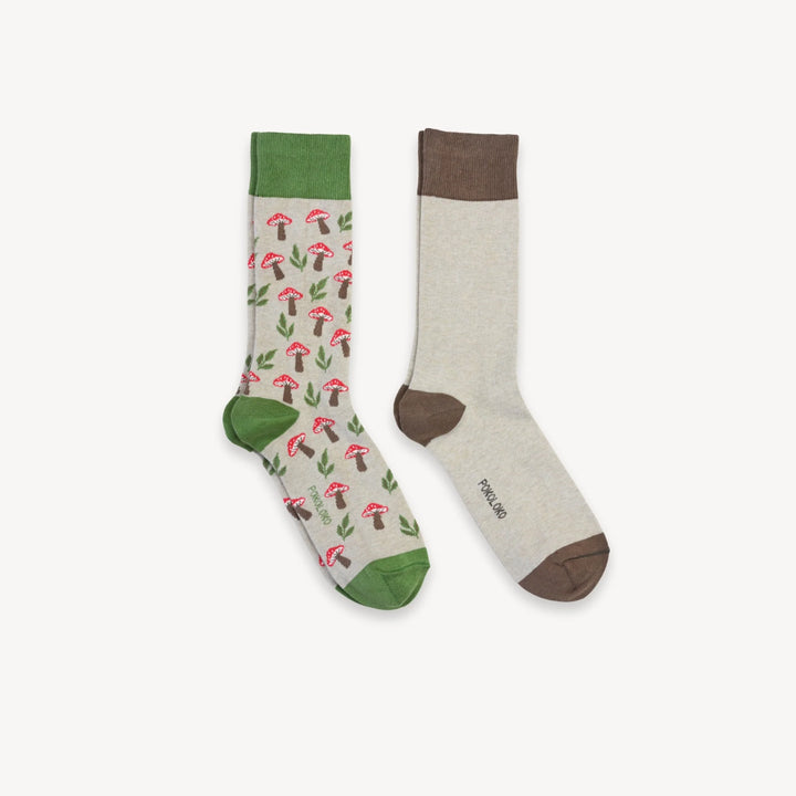 Chaussettes Pima - Mushroom meadow (ensemble de 2)
