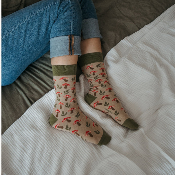 Chaussettes Pima - Mushroom meadow (ensemble de 2)