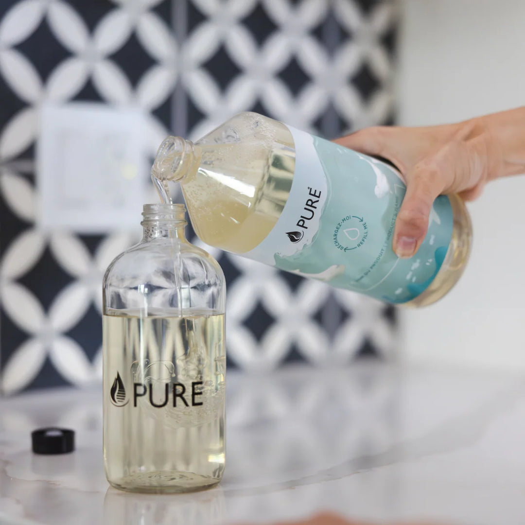 Empty 1L plastic bottle