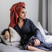 Waffle cotton bathrobe - Gray 