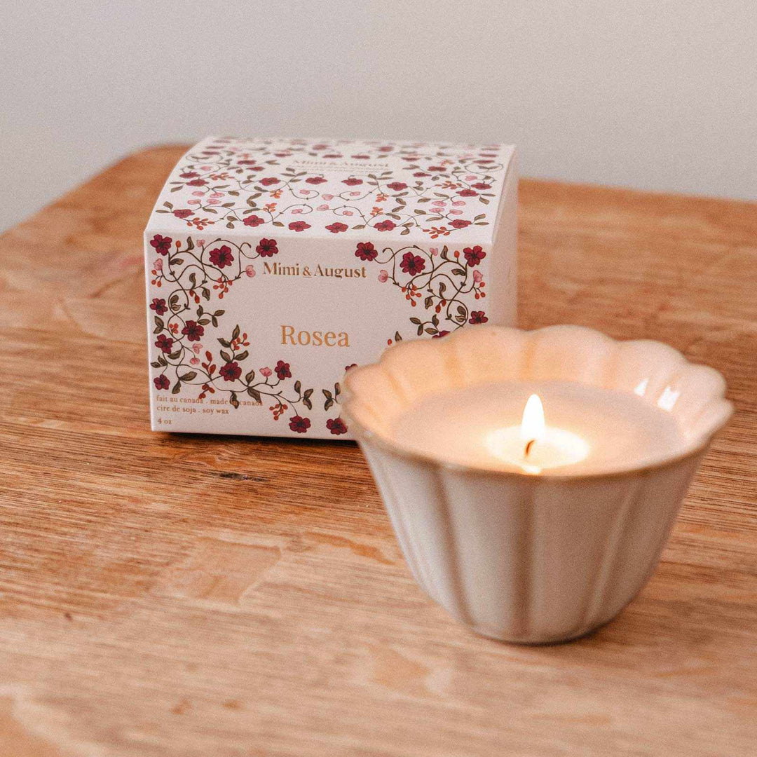Reusable scented candle - Rosea - 4 oz