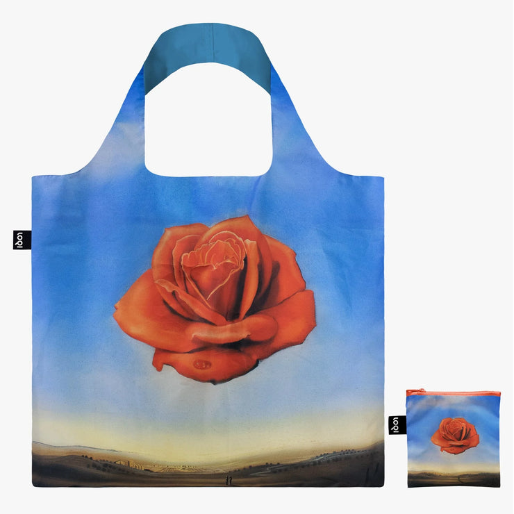 Reusable bag with snap fastener - Salvador Dali - Meditative Rose