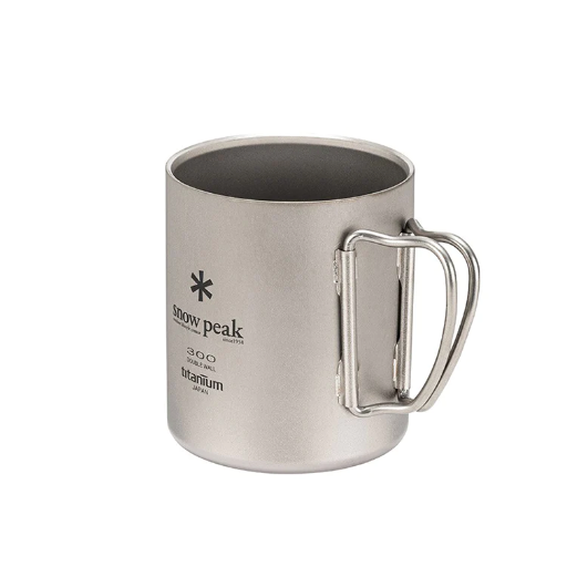 Double-walled titanium mug with handle - 300ml