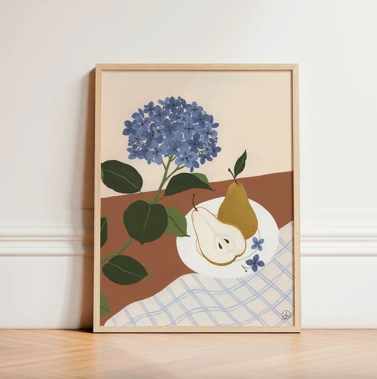 Poster - Pears and Hydrangeas 