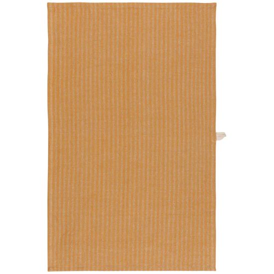 Linge à vaisselle en lin et coton rayé - Ochre
