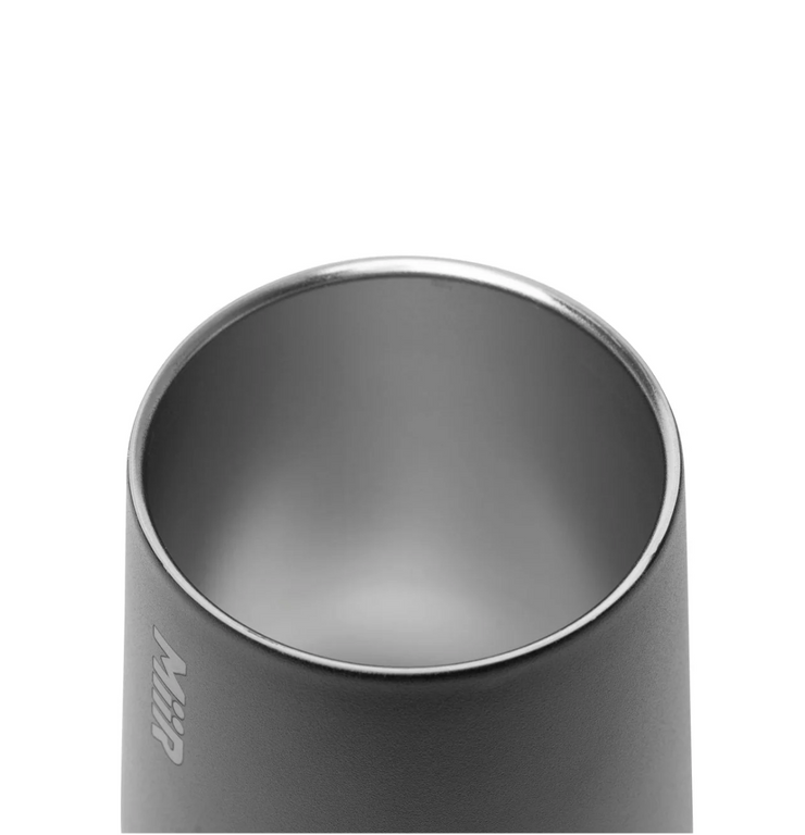 Thermal wine tumbler with sliding lid - White