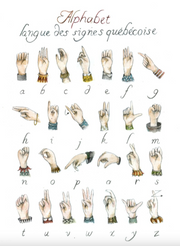 Affiche - Alphabet langue des signes québécoise
