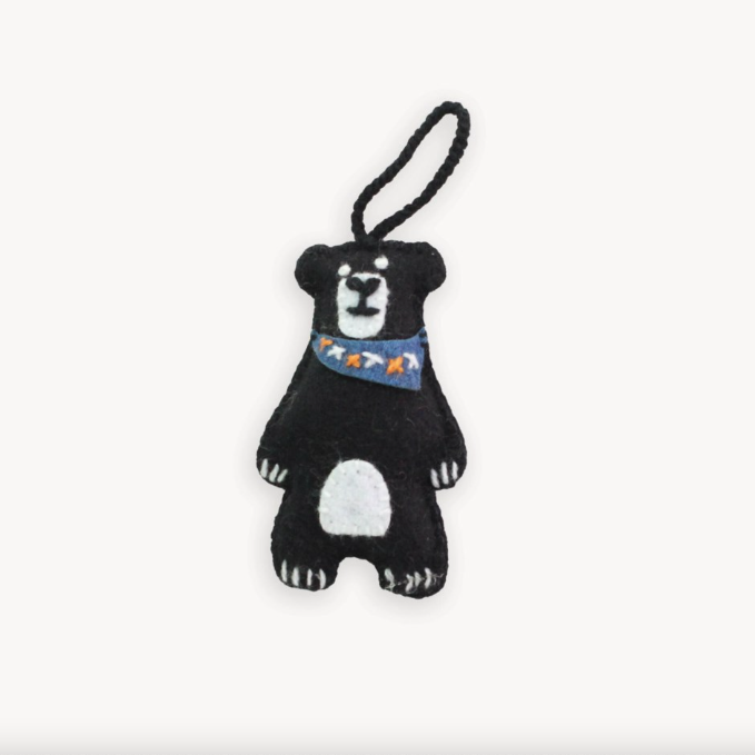 Ornement des fêtes en feutre de laine - Sapin