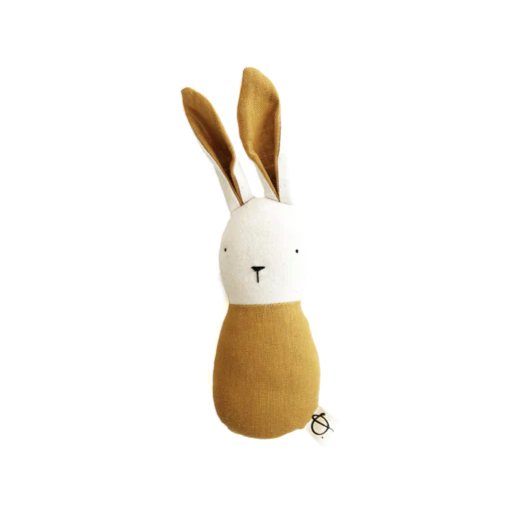 Hochet lapin - Moutarde