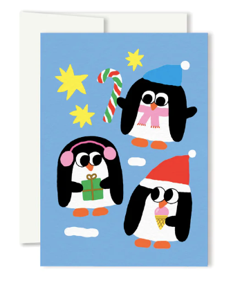 Carte de souhaits miniature - Pingouins