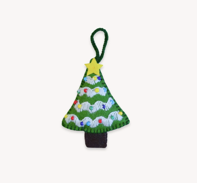 Wool Felt Holiday Ornament - Moose