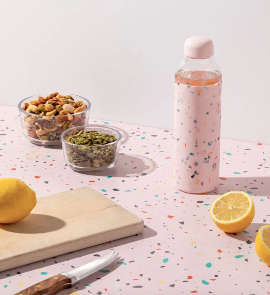 Bouteille en verre - Terrazzo Blush