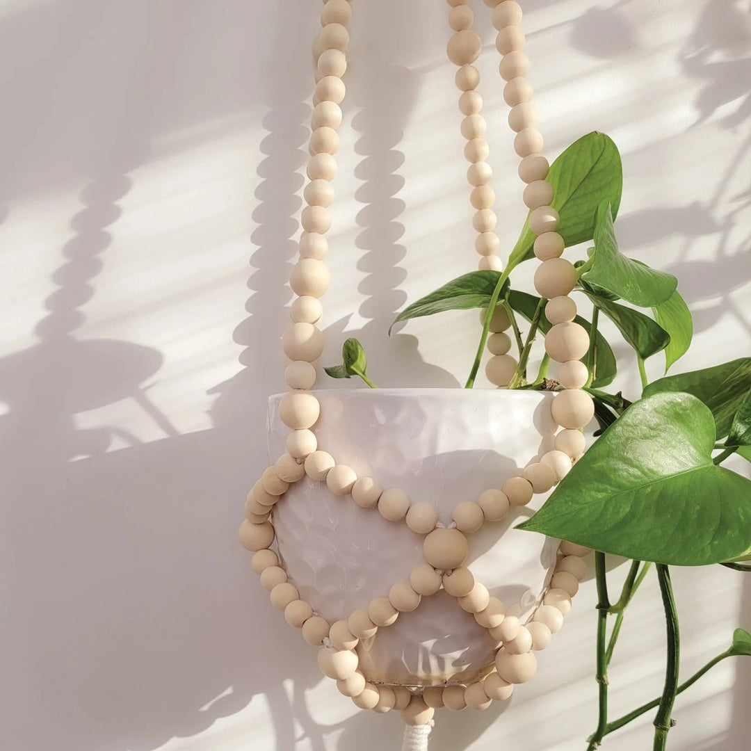 Creative box - Wooden beads and rope - Planter