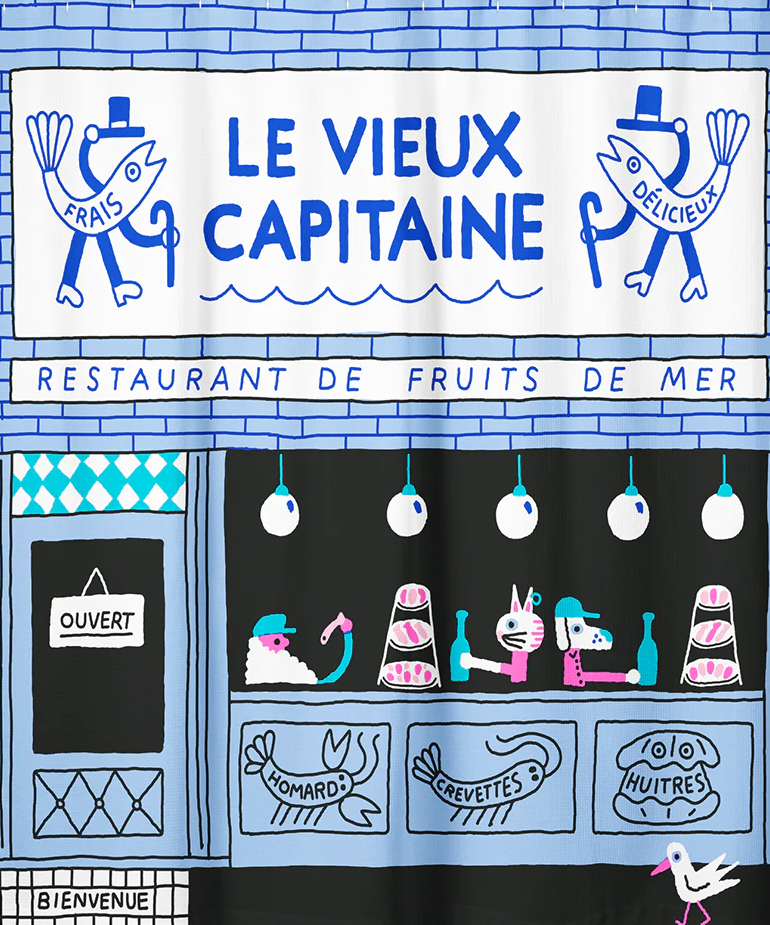 Shower curtain - The old captain