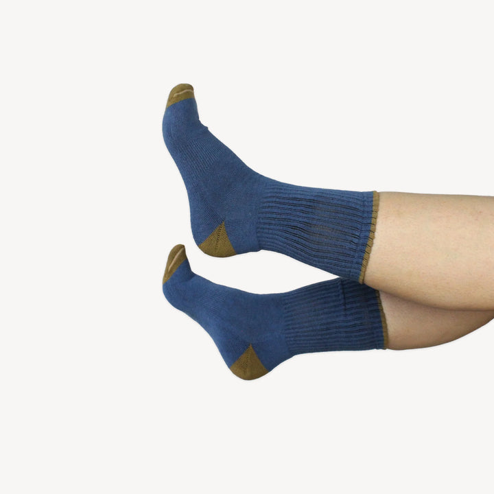 Pima Socks - High Waist - Naval and Walnut (2 Pairs)